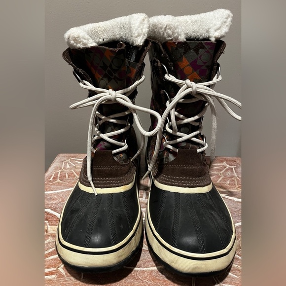 Sorel 1964 PAC Womens Sz 10 Boots Geometric Winter Insulated Lined Waterproof - Picture 4 of 7
